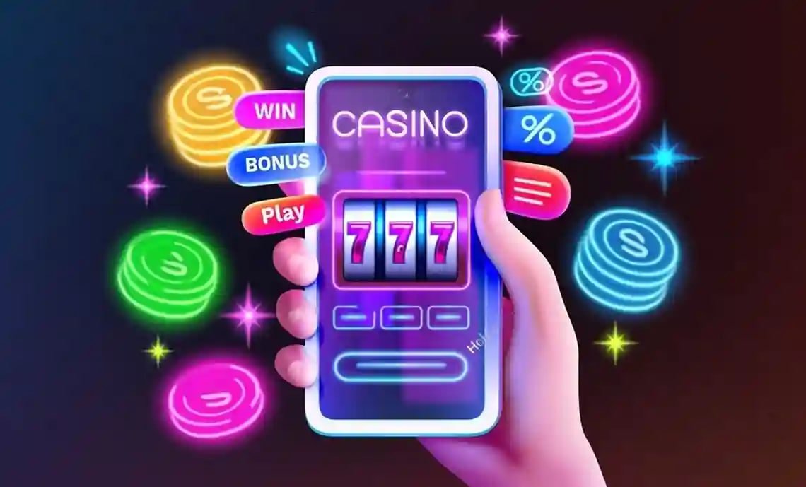 phlwinner game lobby showing slots and live casino categories on mobile